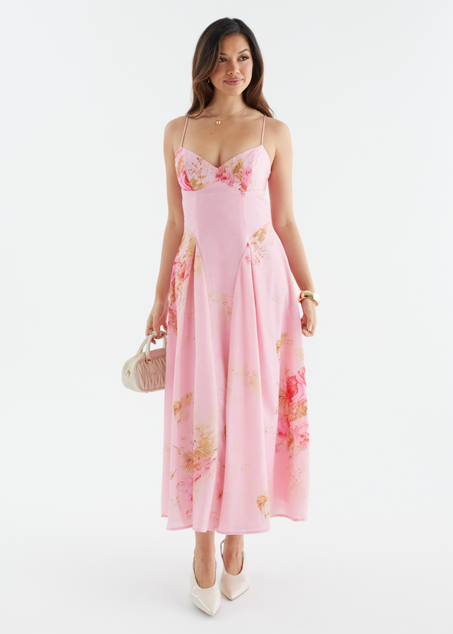 Selina Maxi Dress - Pink Bouquet