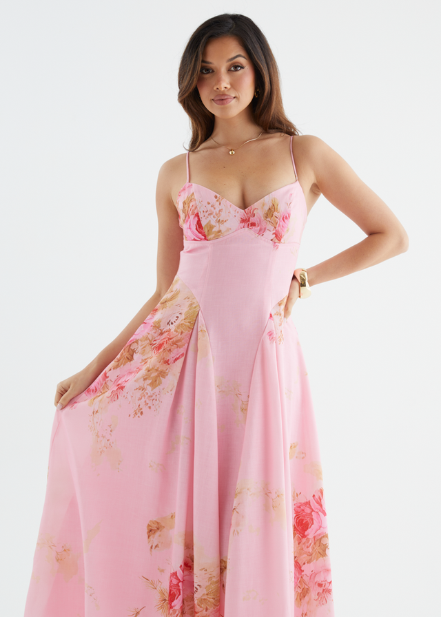 Selina Maxi Dress - Pink Bouquet