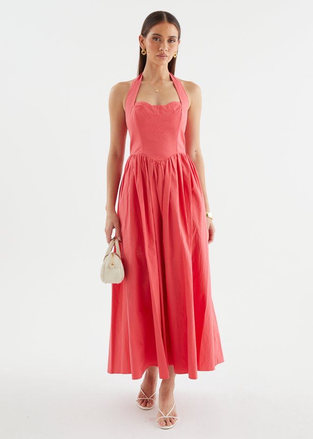 Karley Halter Midi Dress - Scarlet