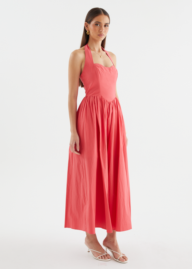 Karley Halter Midi Dress - Scarlet