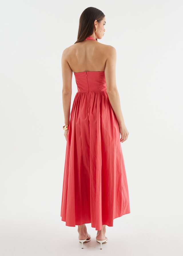 Karley Halter Midi Dress - Scarlet