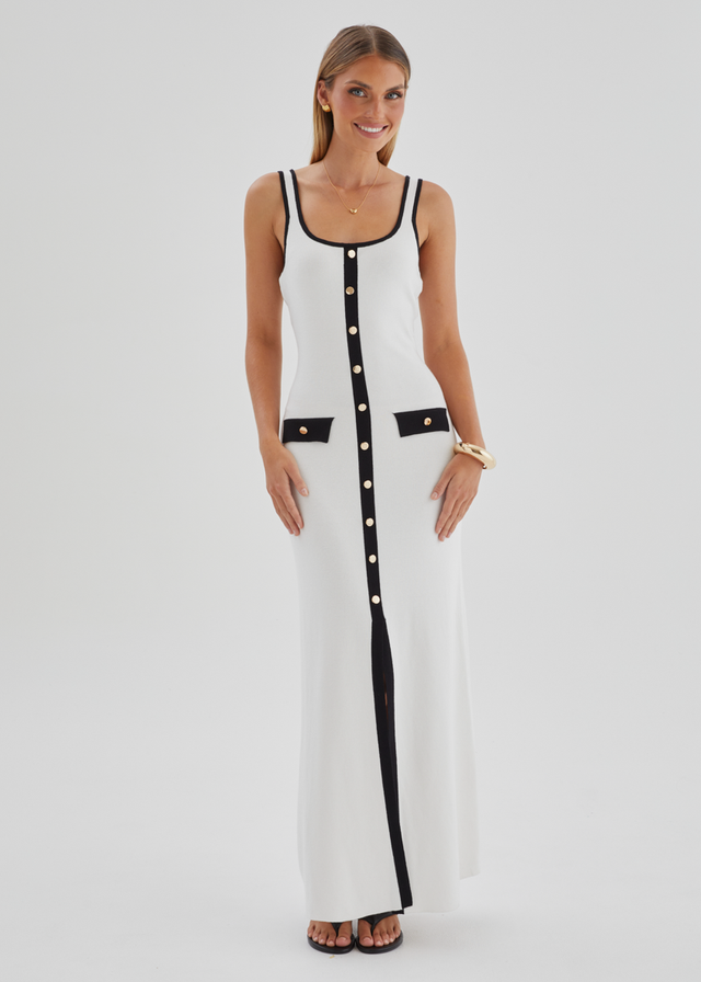 Praia Knit Maxi Dress - Off White