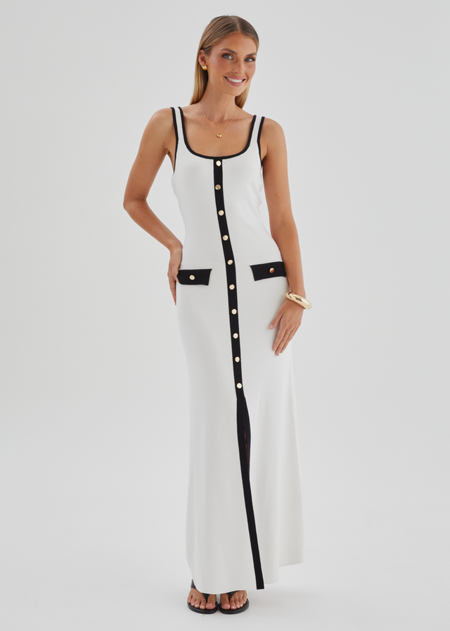 Praia Knit Maxi Dress - Off White