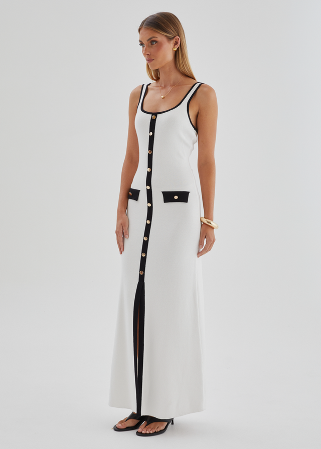 Praia Knit Maxi Dress - Off White