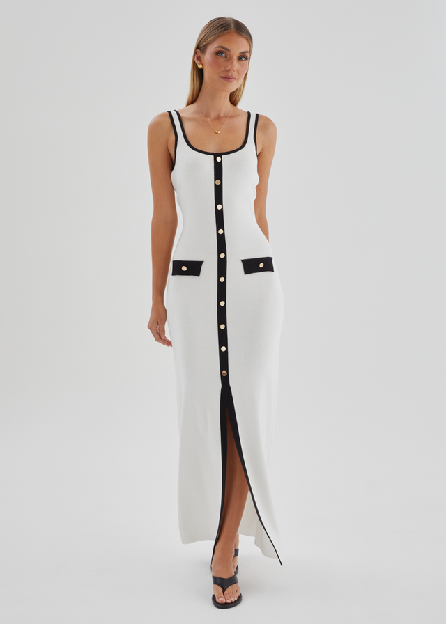 Praia Knit Maxi Dress - Off White