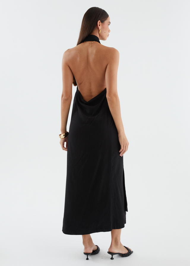 Iridessa Halter Maxi Dress - Black Gingham & Heels Iridessa Halter Maxi Dress - Black Gingham & Heels