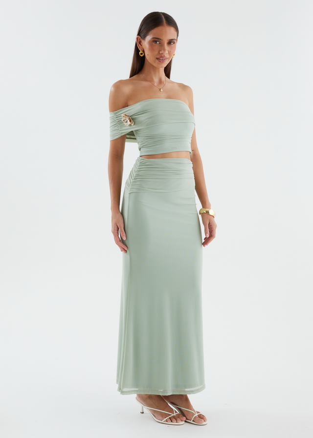 Santanna Mesh Crop - Sage