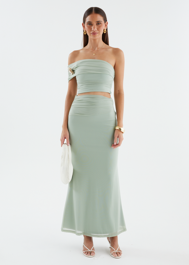 Santanna Mesh Crop - Sage