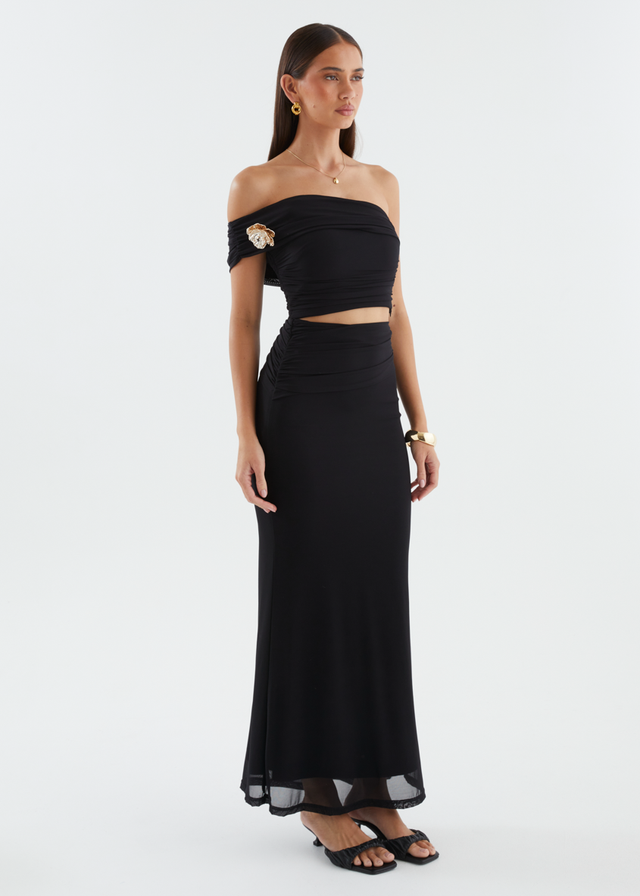 Santanna Mesh Crop - Black