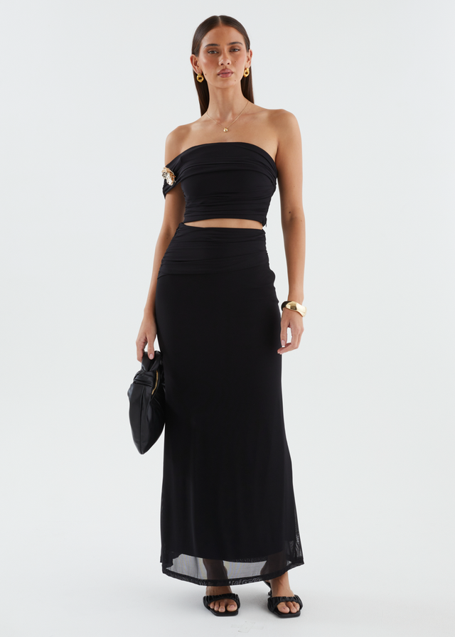 Santanna Mesh Crop - Black