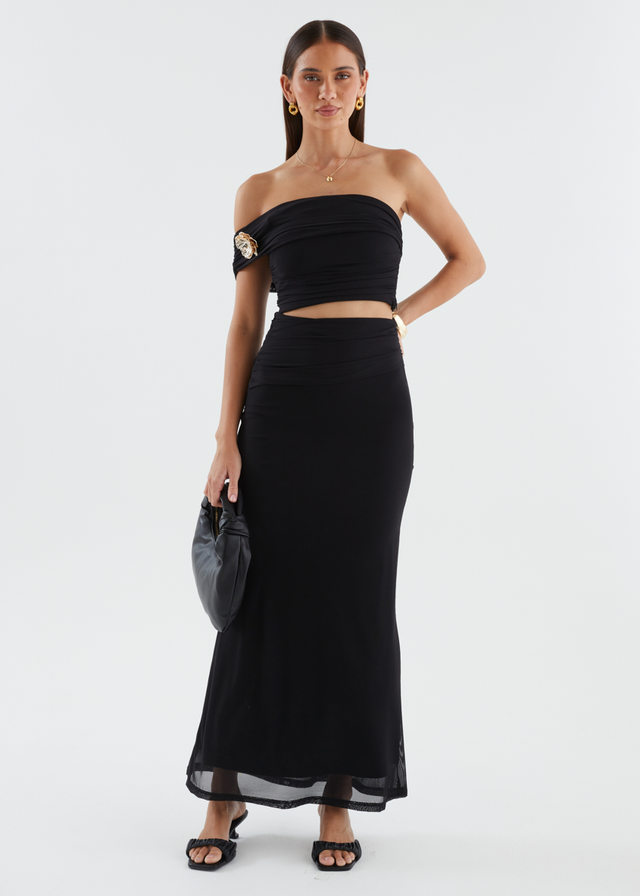 Santanna Mesh Crop - Black