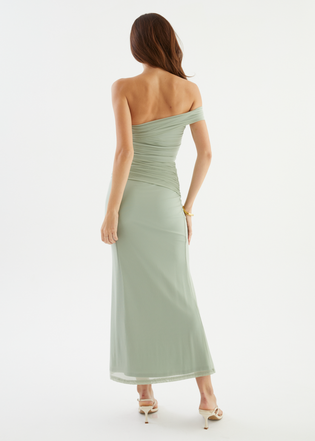 Santanna Mesh Maxi Skirt - Sage