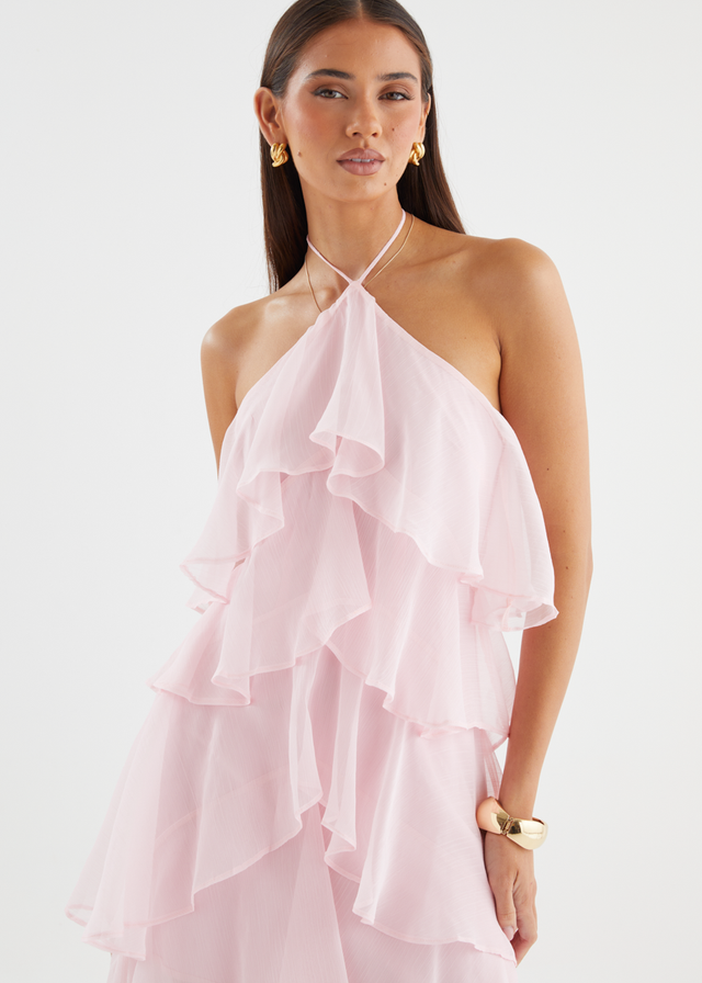 Telaena Halter Maxi Dress - Blush