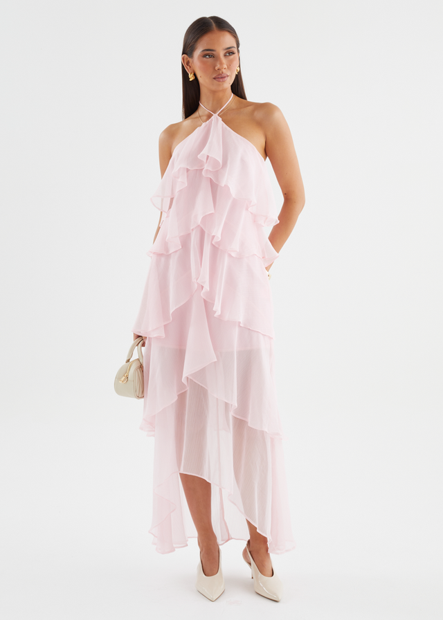 Telaena Halter Maxi Dress - Blush