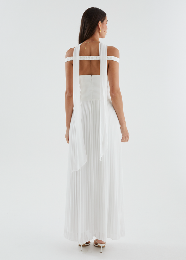 Niah Off Shoulder Maxi Dress - Off White