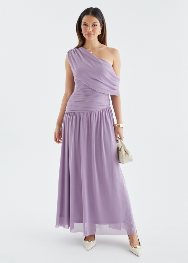 Mystic Drop Shoulder Maxi Dress - Amethyst
