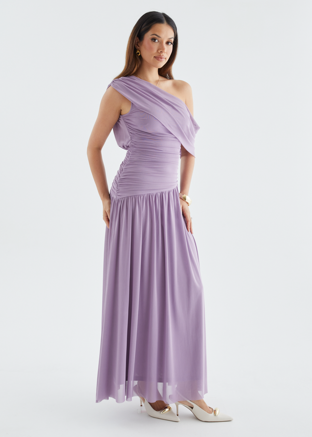 Mystic Drop Shoulder Maxi Dress - Amethyst