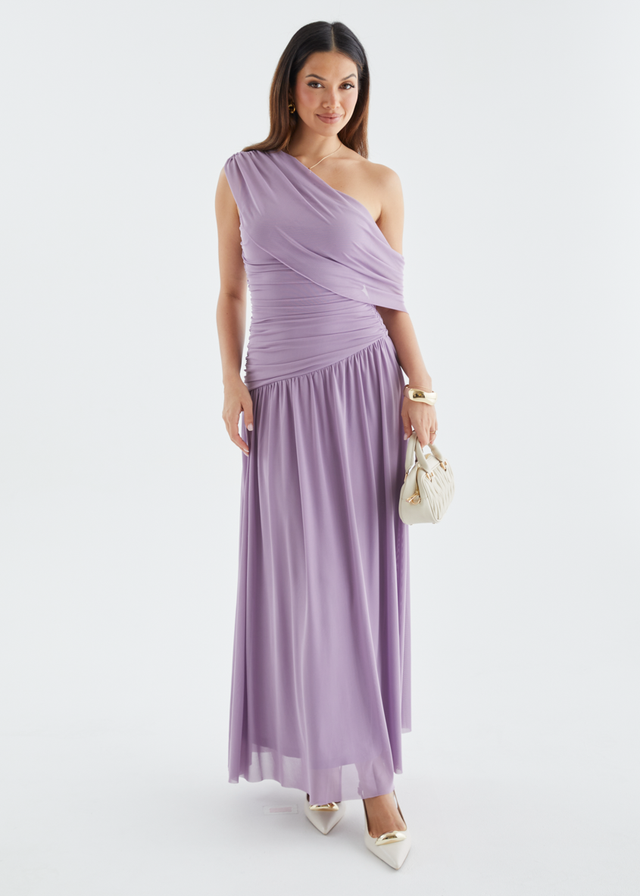 Mystic Drop Shoulder Maxi Dress - Amethyst