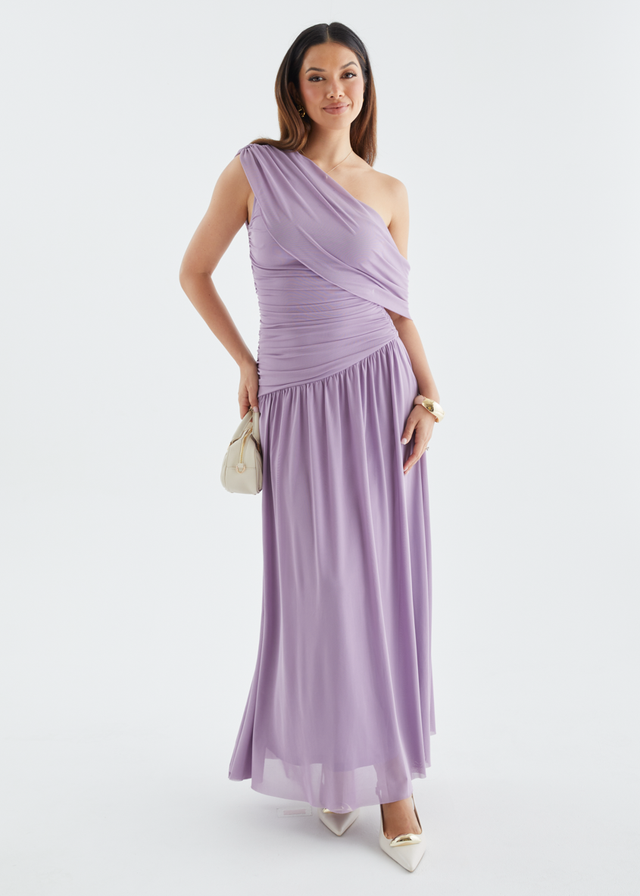 Mystic Drop Shoulder Maxi Dress - Amethyst