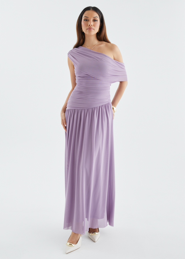 Mystic Drop Shoulder Maxi Dress - Amethyst