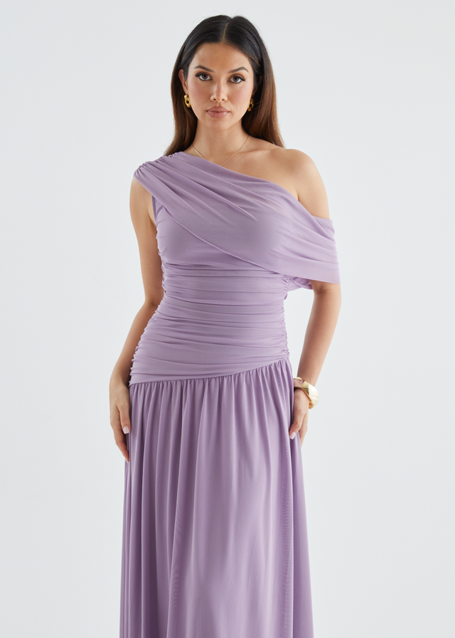 Mystic Drop Shoulder Maxi Dress - Amethyst