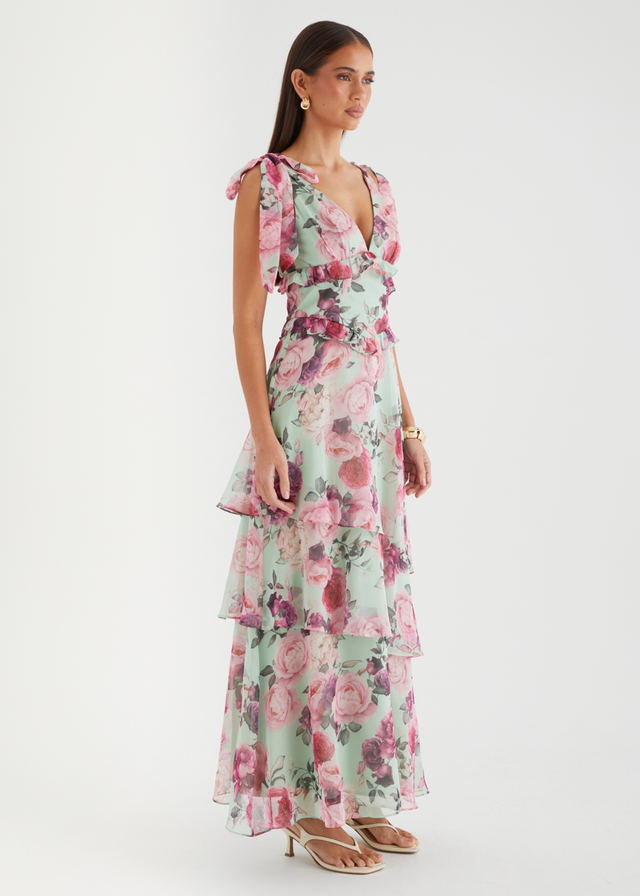 Lovilla Maxi Dress - Mint Floral