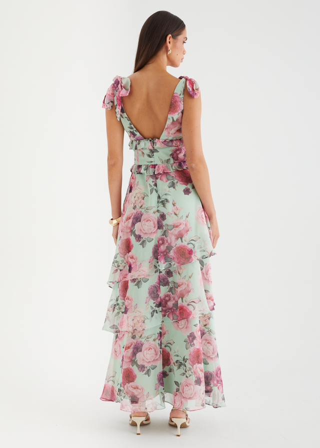 Lovilla Maxi Dress - Mint Floral