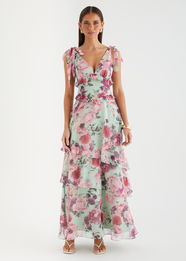 Lovilla Maxi Dress - Mint Floral