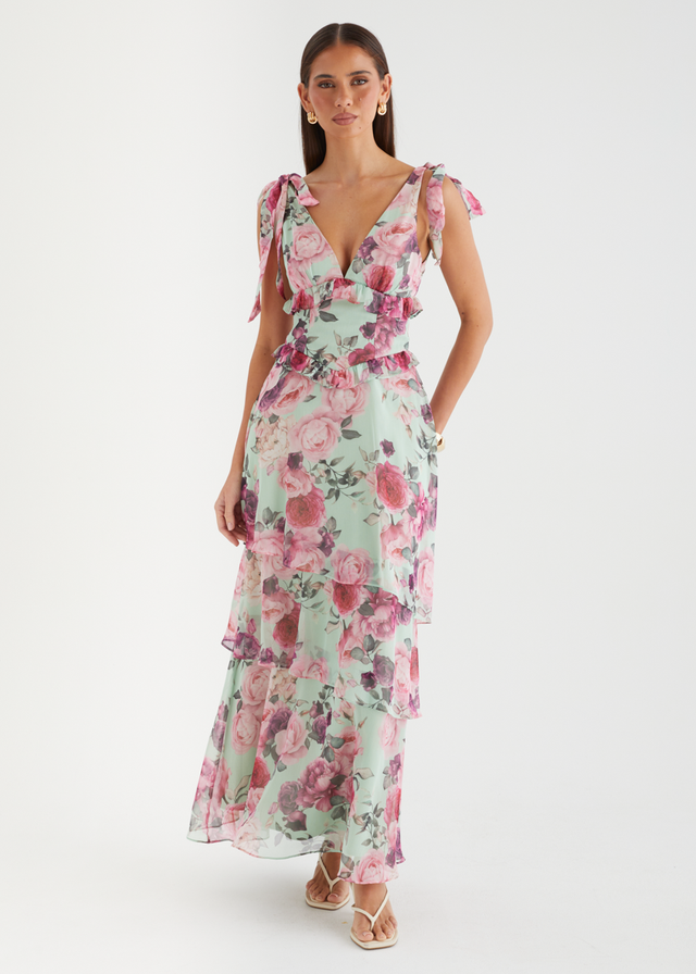 Lovilla Maxi Dress - Mint Floral