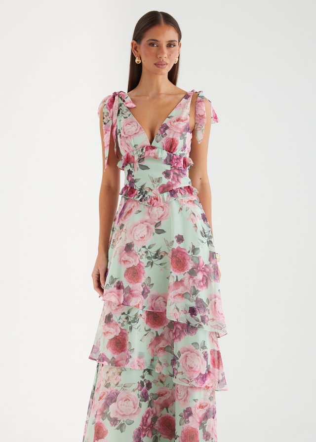 Lovilla Maxi Dress - Mint Floral