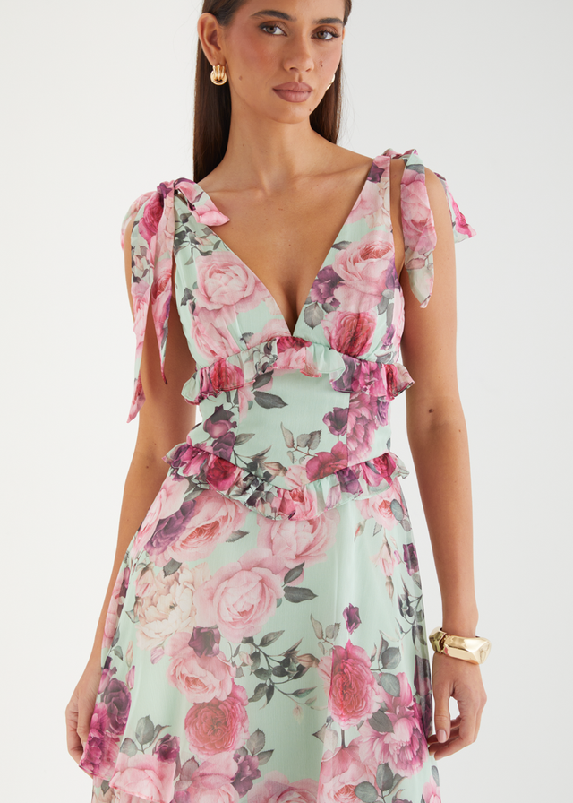 Lovilla Maxi Dress - Mint Floral