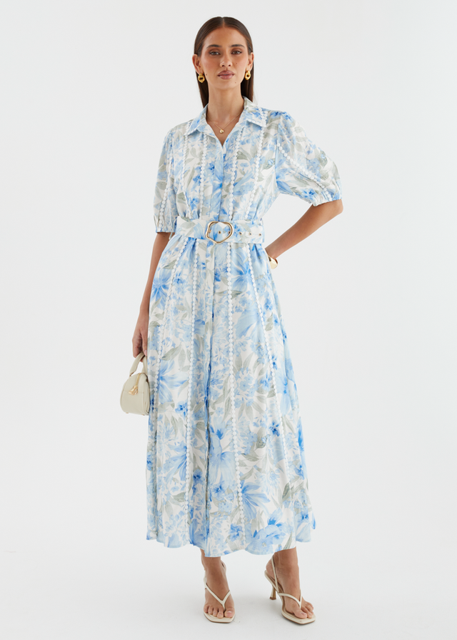 Kacy Maxi Dress - Baby Blue Blossom