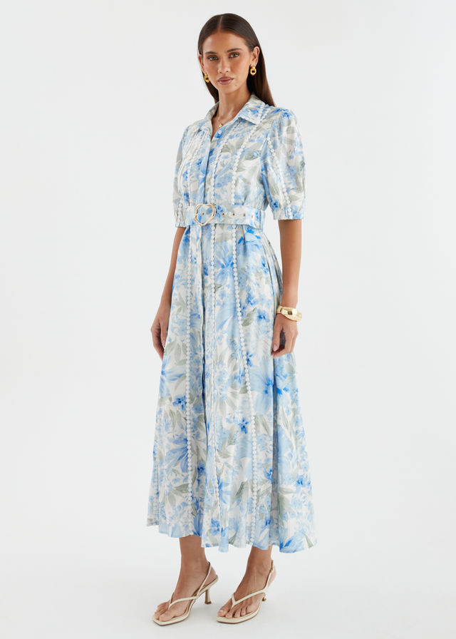 Kacy Maxi Dress - Baby Blue Blossom