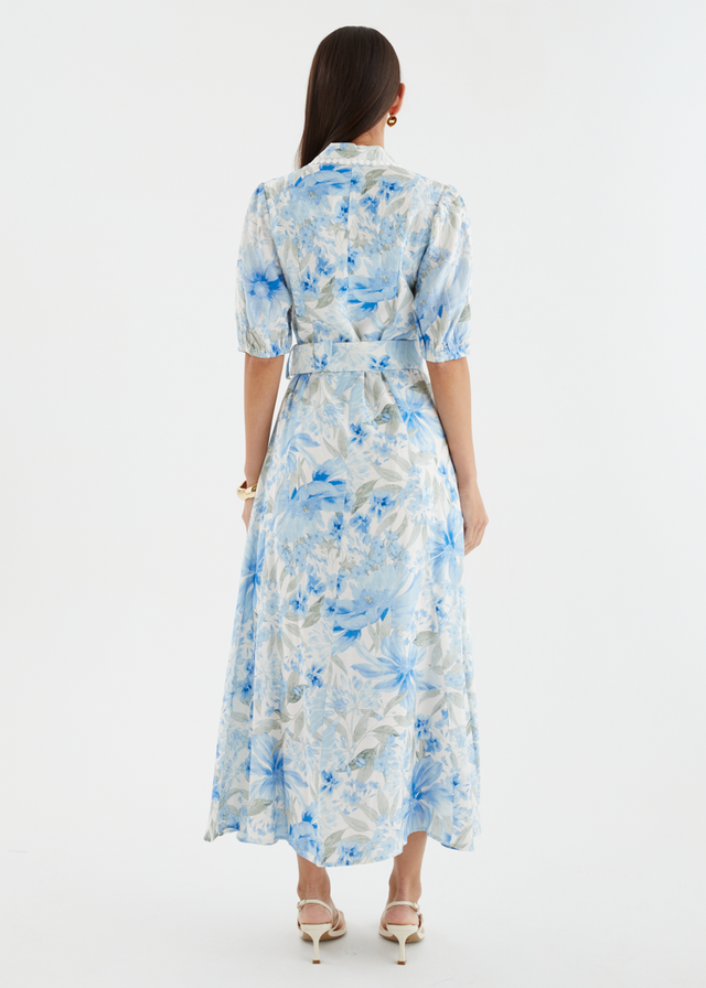 Kacy Maxi Dress - Baby Blue Blossom