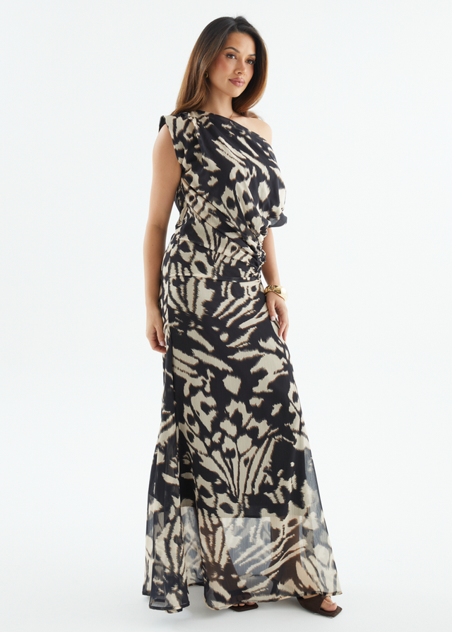 Olsen Off Shoulder Maxi Dress - Butterfly Effect