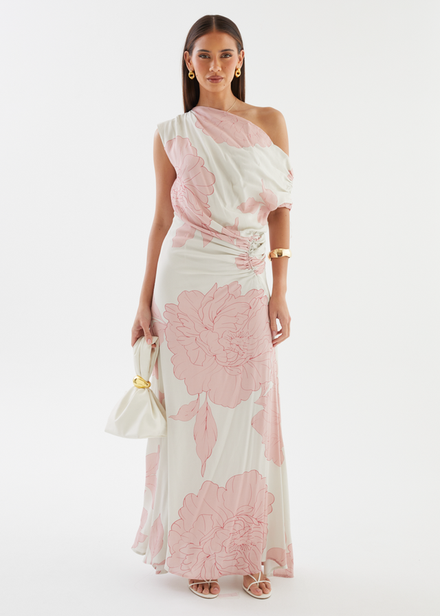 Aida Drop Shoulder Maxi Dress - Blush Bloom