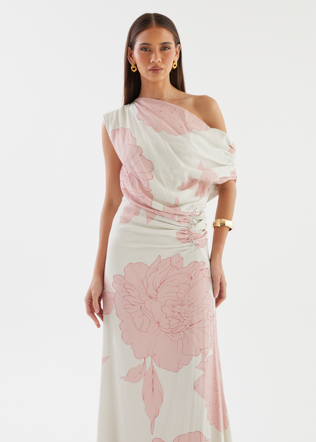 Aida Drop Shoulder Maxi Dress - Blush Bloom