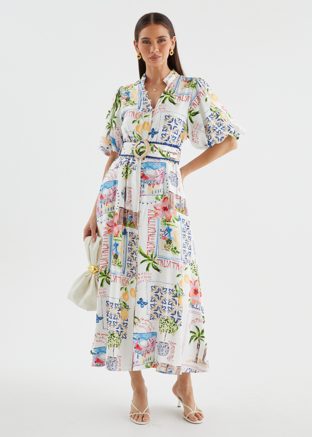 Alberta Maxi Dress - Italia Tile