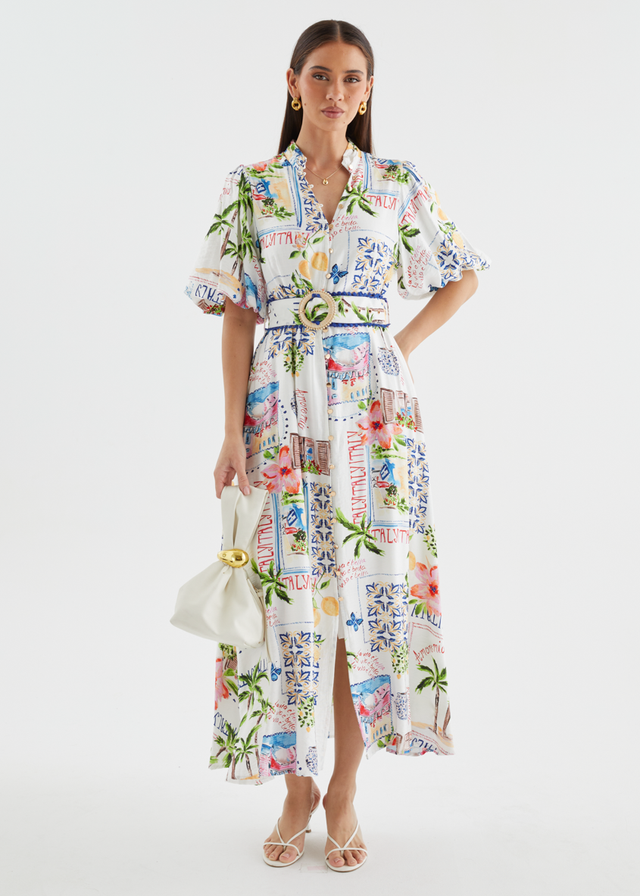 Alberta Maxi Dress - Italia Tile