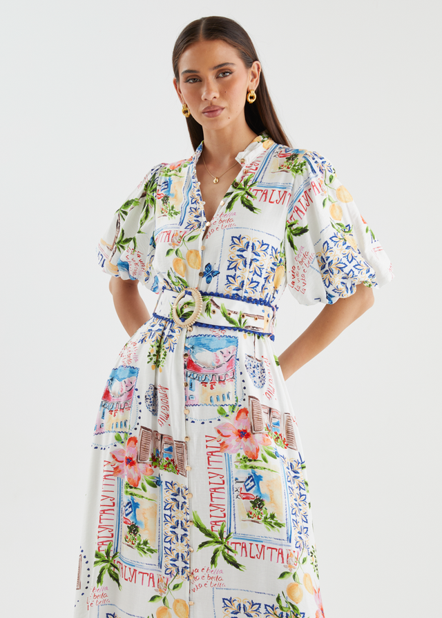 Alberta Maxi Dress - Italia Tile
