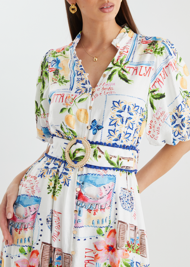 Alberta Maxi Dress - Italia Tile