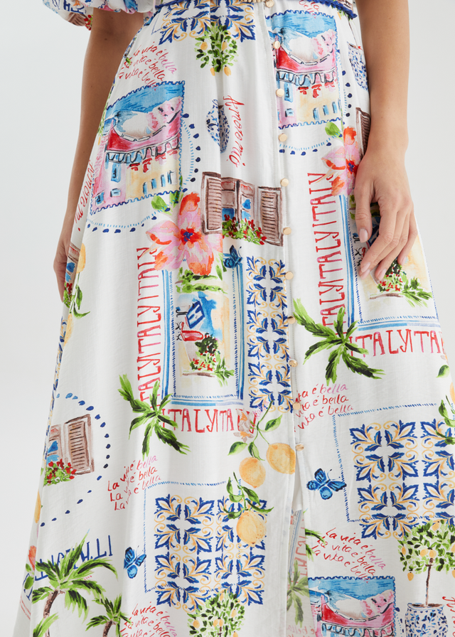 Alberta Maxi Dress - Italia Tile