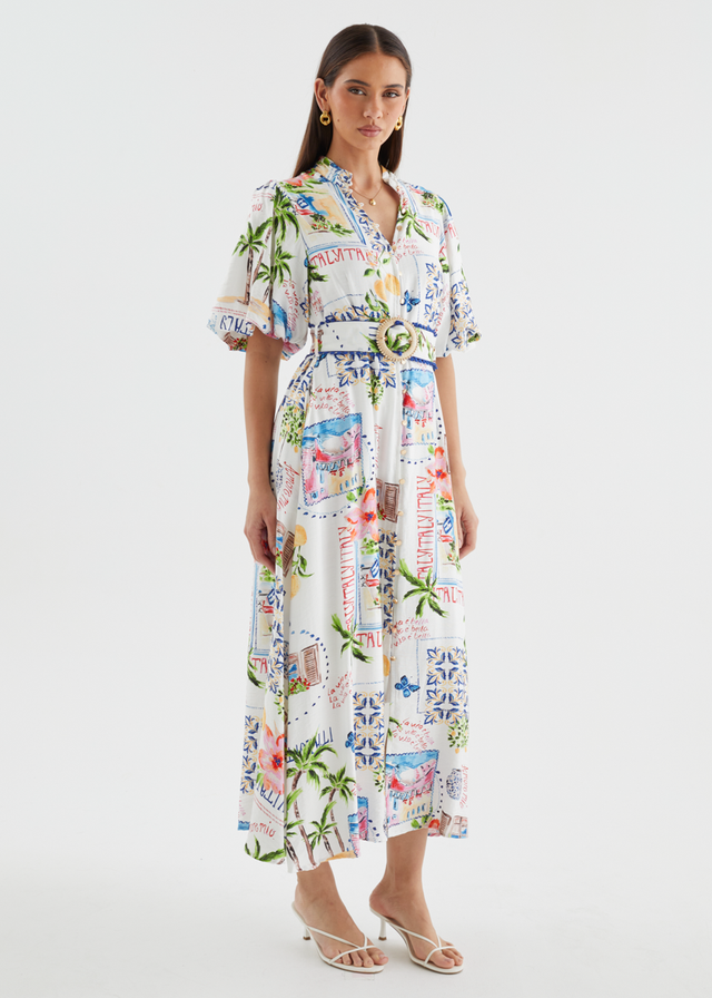 Alberta Maxi Dress - Italia Tile