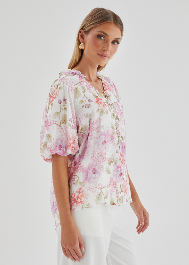 Valetta Blouse - Lilac Garden