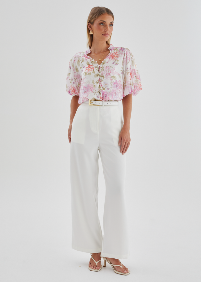 Valetta Blouse - Lilac Garden