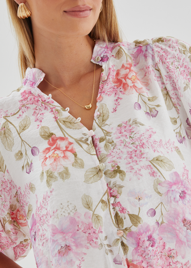 Valetta Blouse - Lilac Garden