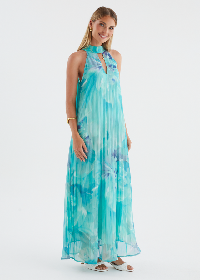 Retrospect Midi Dress - Blue Aster