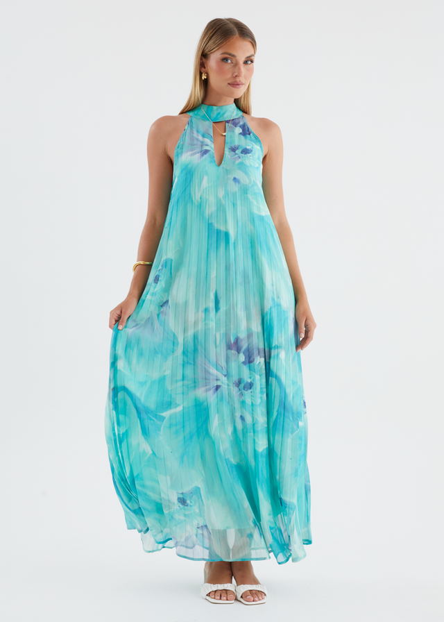 Retrospect Midi Dress - Blue Aster