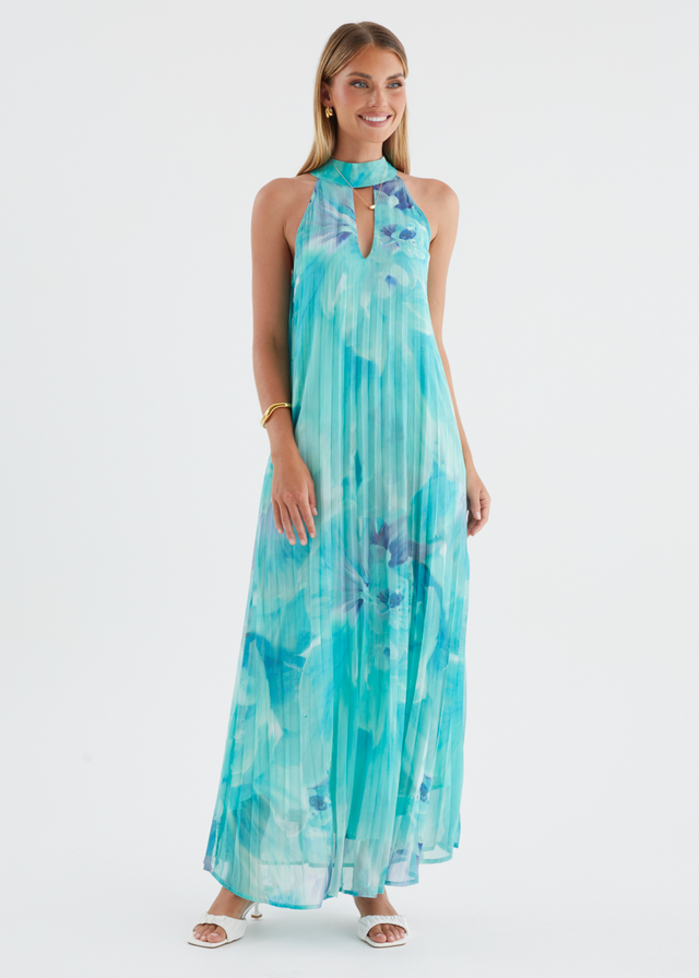 Retrospect Midi Dress - Blue Aster