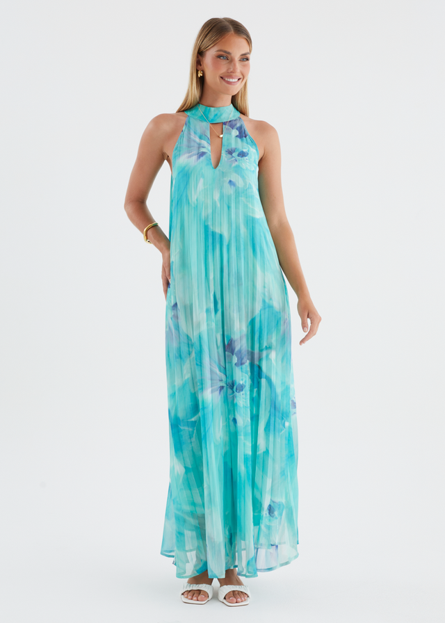 Retrospect Midi Dress - Blue Aster